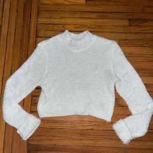 White cropped sweater size M